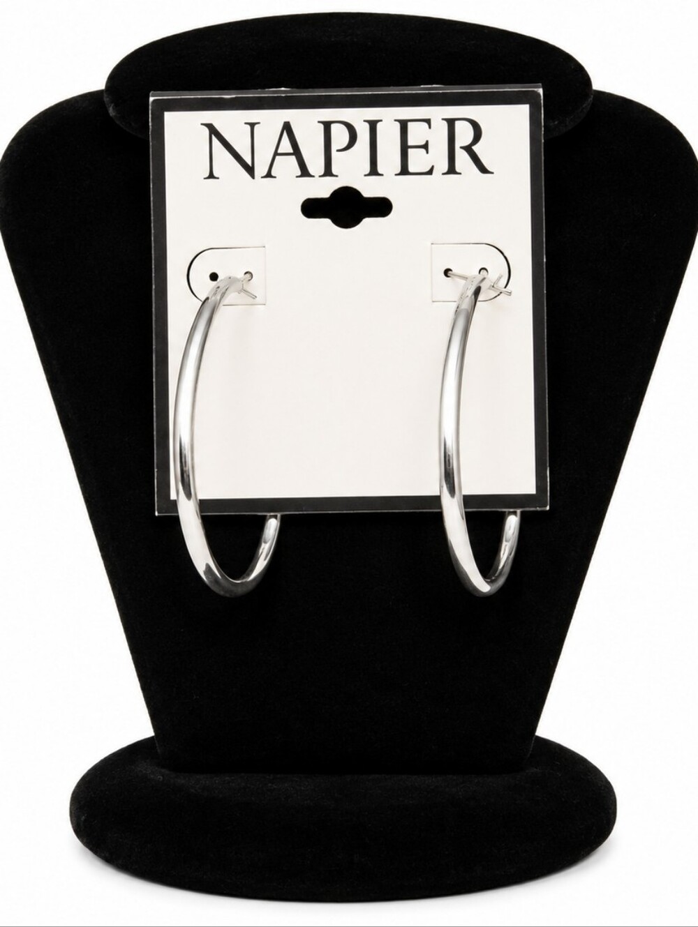 Napier NWT 2" Silver Tone Hoop Earrings | Classic Lightweight Everyday Hoops